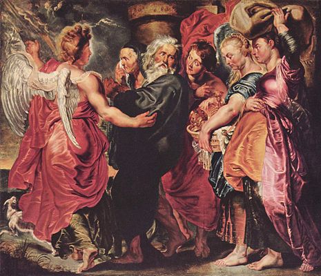 Paul Rubens 1615 lot fugge con la sua famiglia